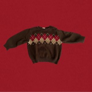 Childrens Knit Argyle Sweater